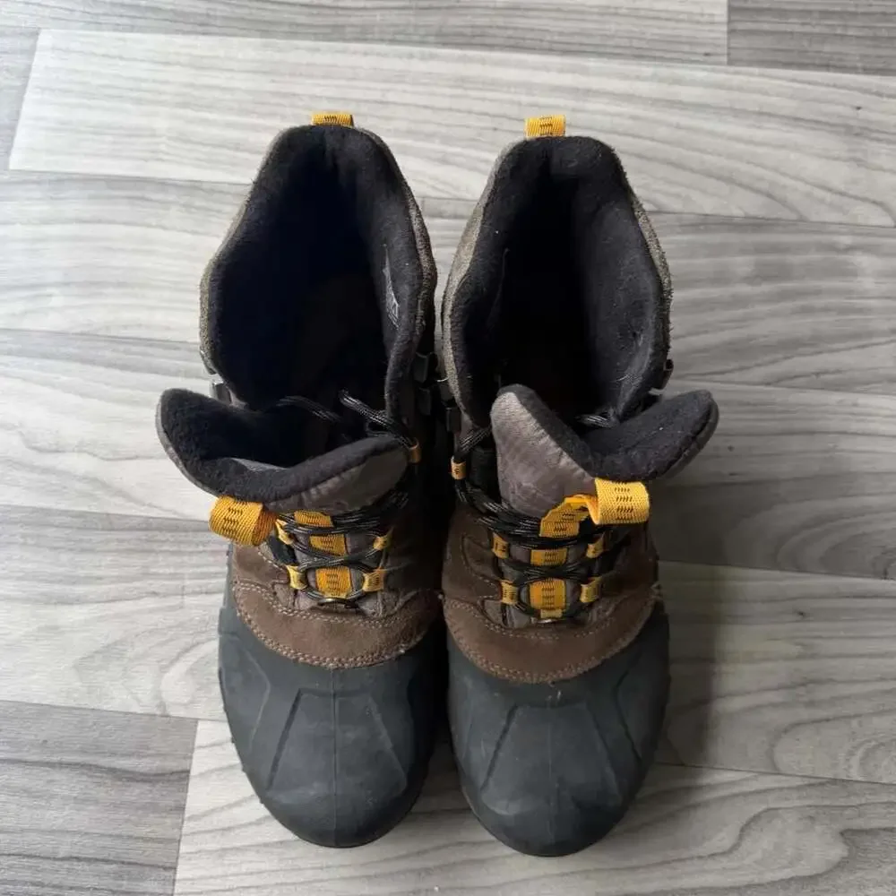 Vintage Merrell Stone Mid Waterproof Hiking Boots Y2K Brown Men's Size 8